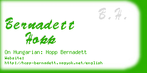 bernadett hopp business card